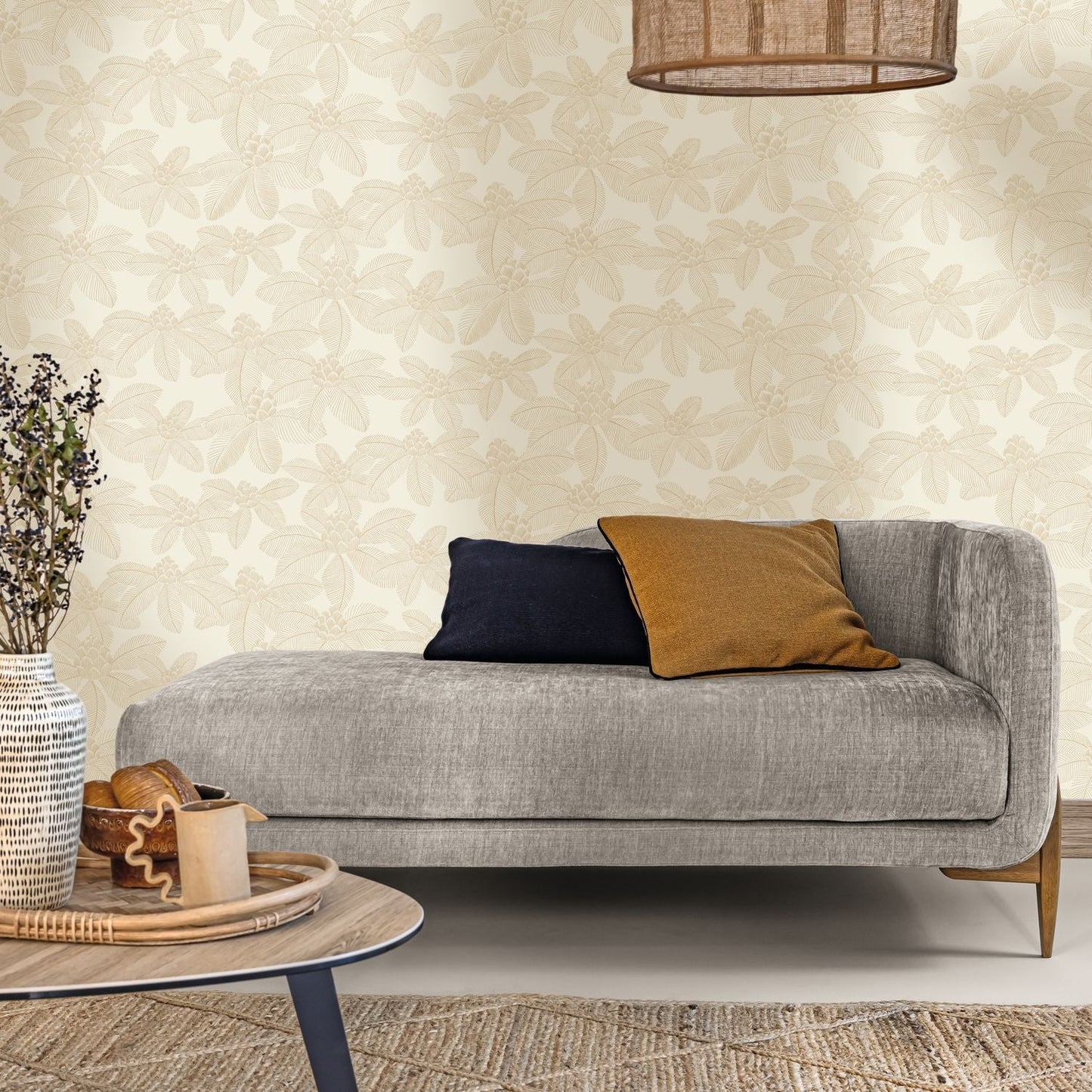 Lotus Wallpaper - Beige - Caselio - 106650268