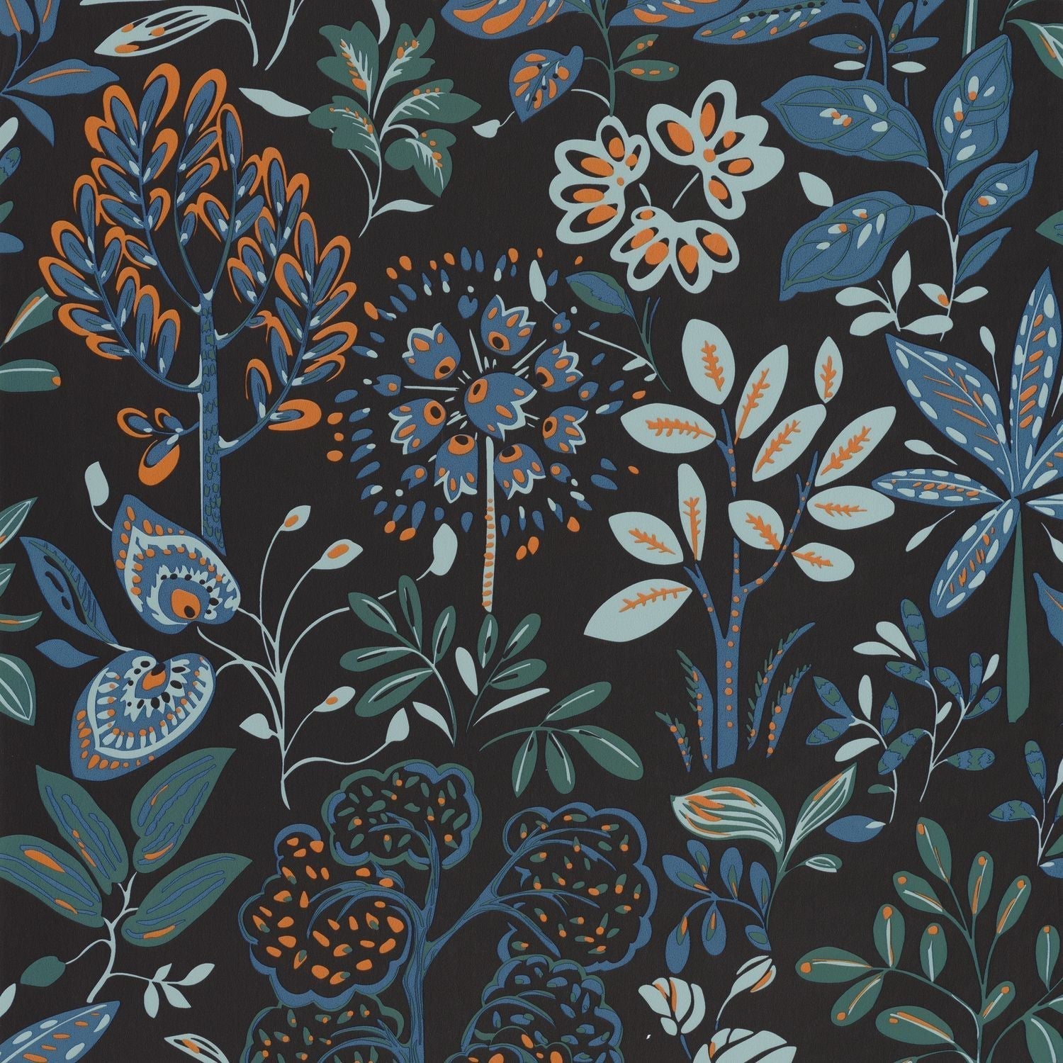 Louise Wallpaper - Noir Ocre - Caselio - 103112130