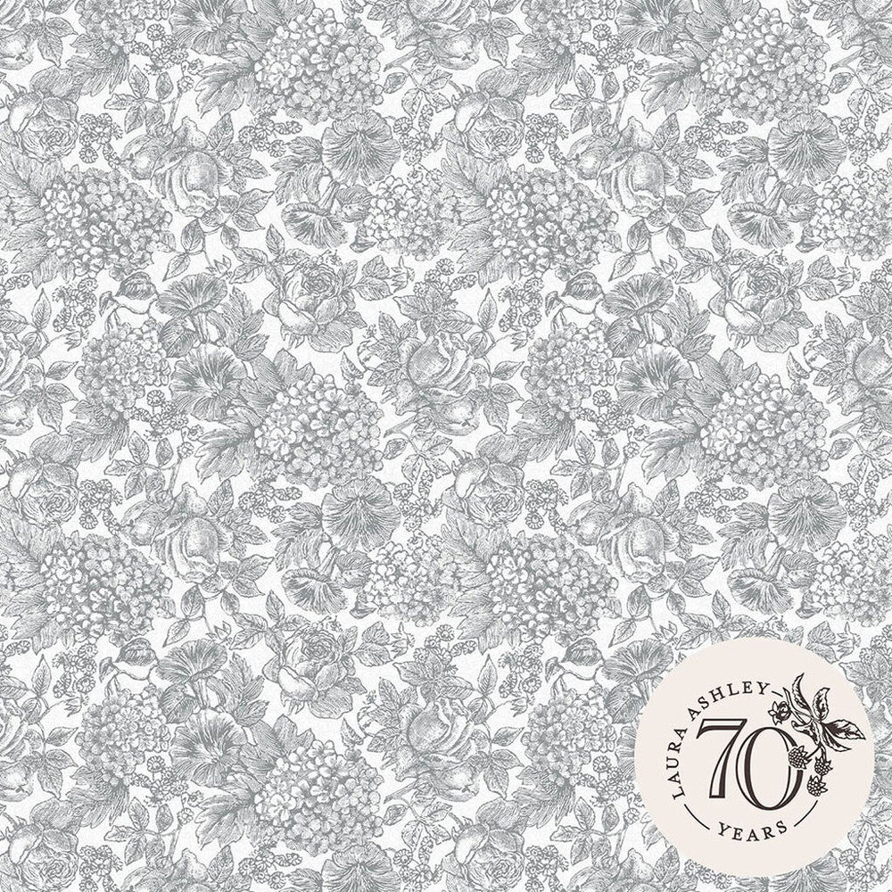 Louise Wallpaper - Slate Grey - Laura Ashley - 119859 - Premier Wallcovering