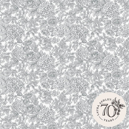 Louise Wallpaper - Slate Grey - Laura Ashley - 119859 - Premier Wallcovering
