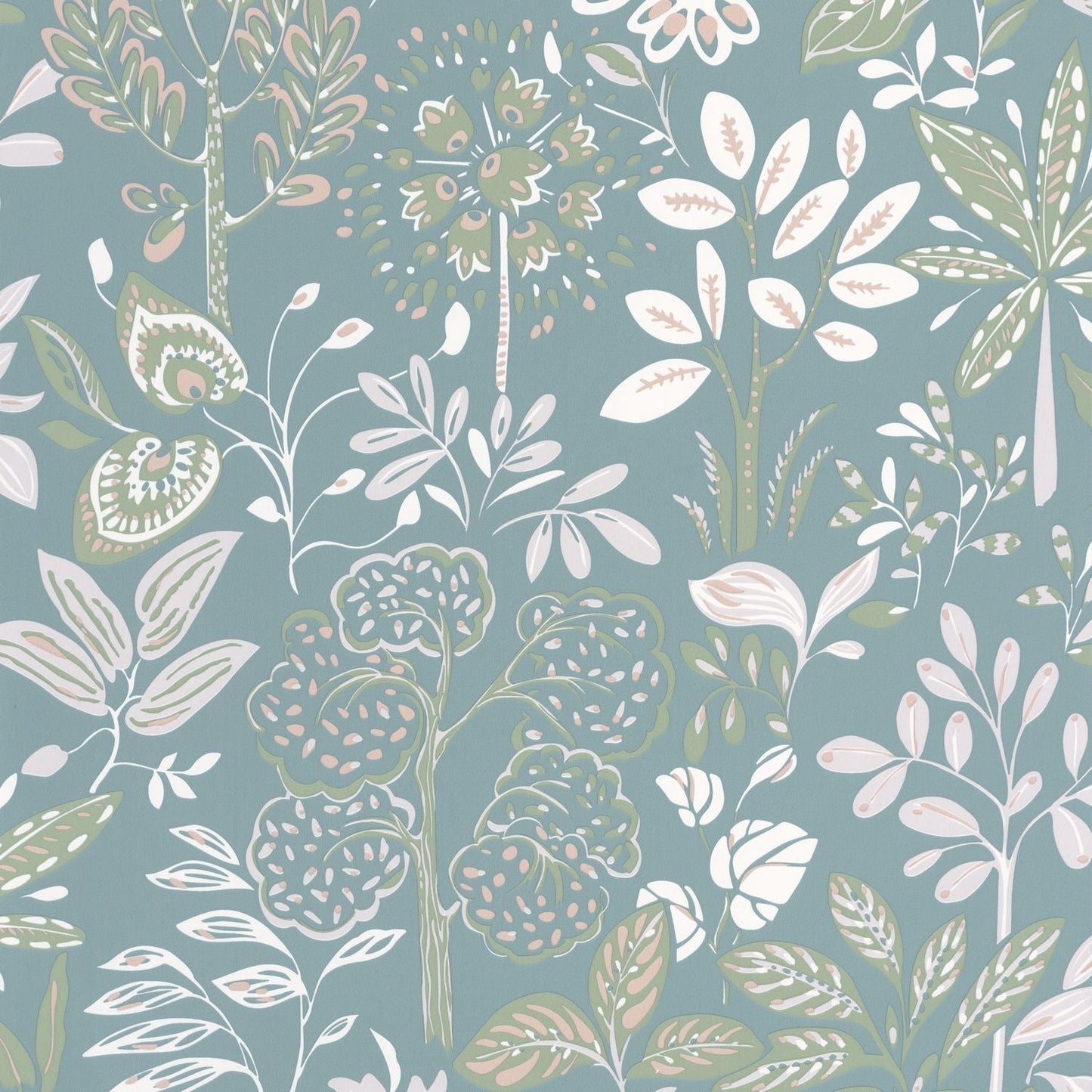 Louise Wallpaper - Bleu Fumee - Caselio - 103116060