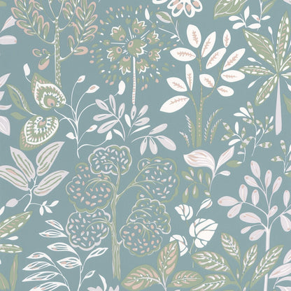 Louise Wallpaper - Bleu Fumee - Caselio - 103116060