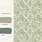 Louise Wallpaper - Moss Green - Laura Ashley - 121080 - Premier Wallcovering