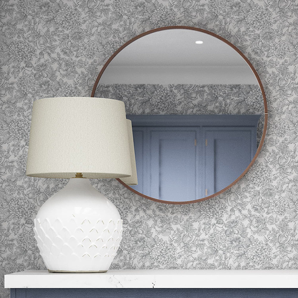 Louise Wallpaper - Slate Grey - Laura Ashley - 119859 - Premier Wallcovering