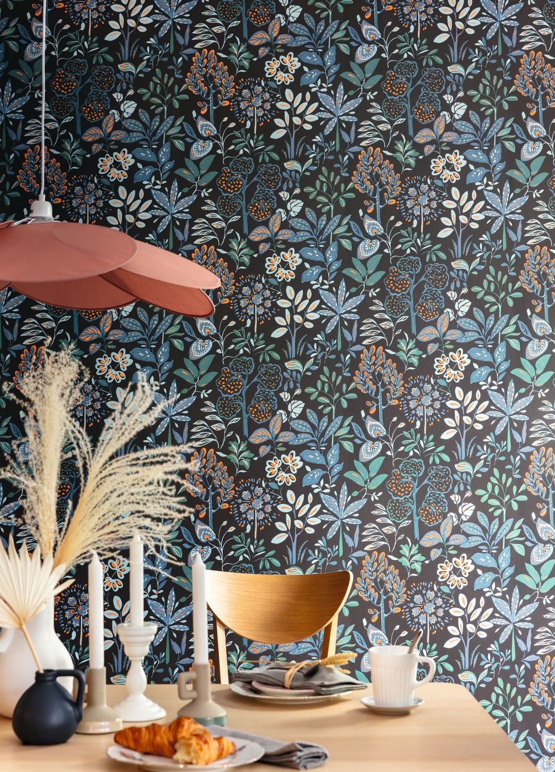 Louise Wallpaper - Noir Ocre - Caselio - 103112130