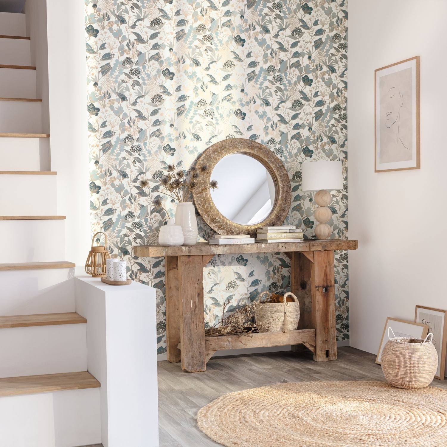 Lovely Field Wallpaper - Tzal Blue - Caselio - 102656260