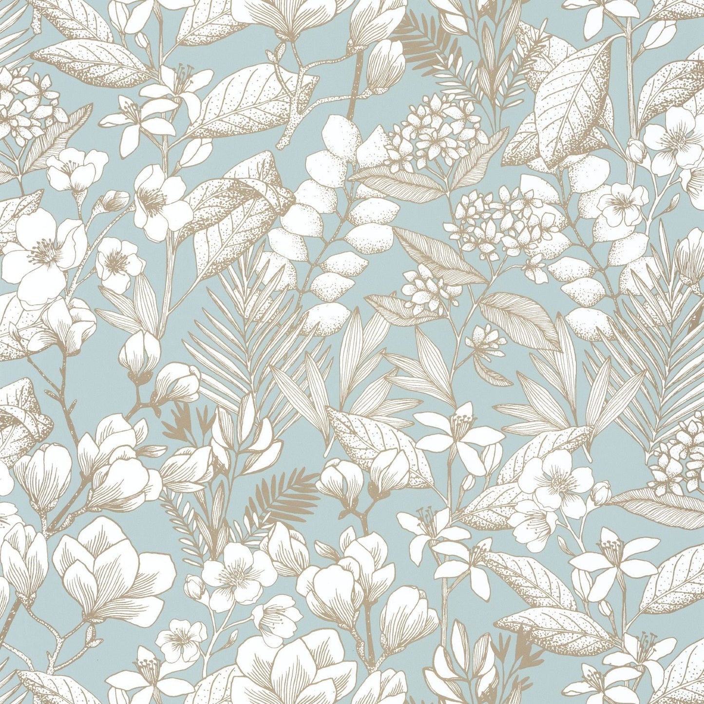 Lovely Field Wallpaper - Smoke Blue - Caselio - 102656026