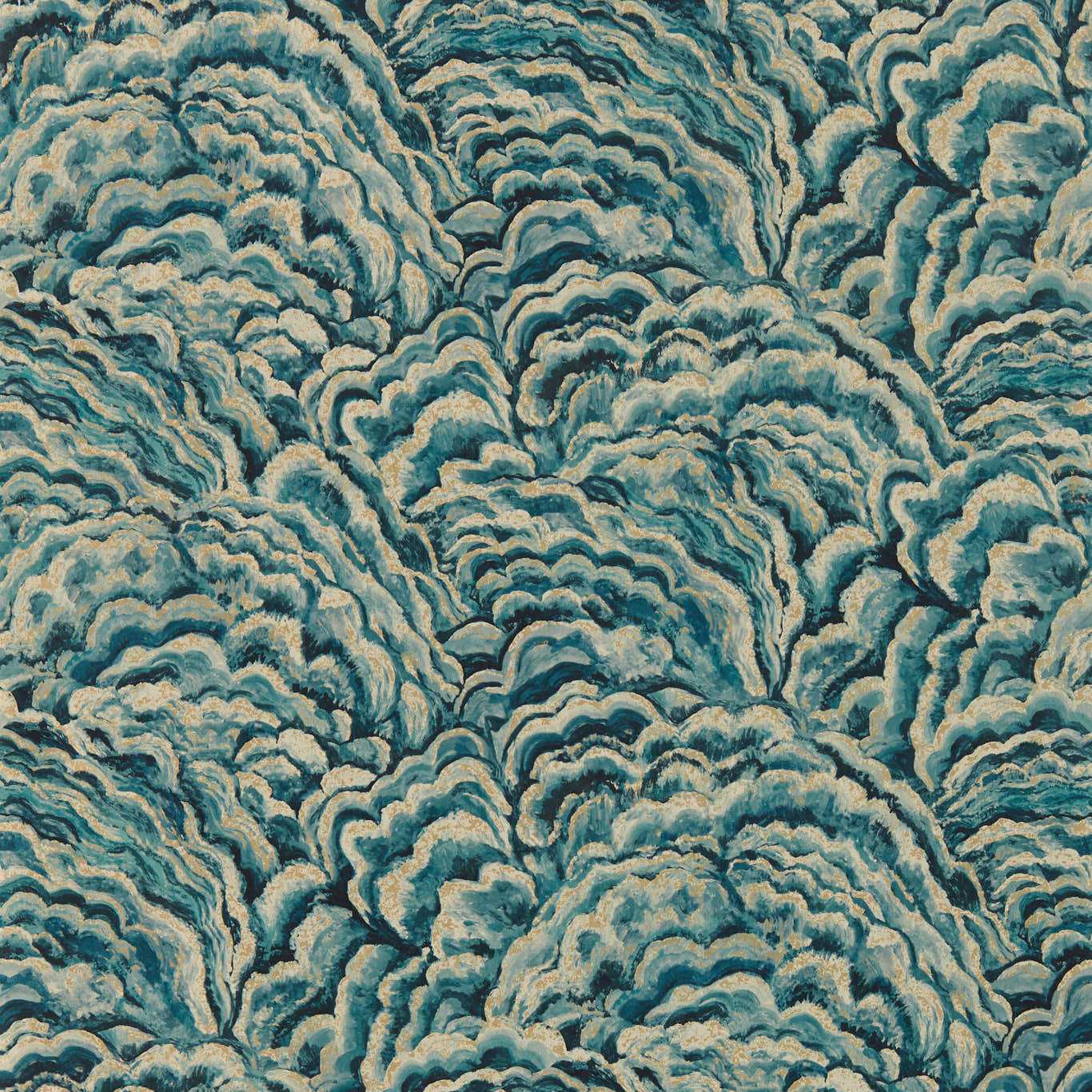 Lumino Wallpaper - Kingfisher/Gilver - Clarke & Clarke - W0142/03 - Premier Wallcovering