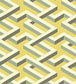 Luxor Wallpaper - White & Charcoal on Chartreuse - 105/1005 - Cole & Son - Premier Wallcovering