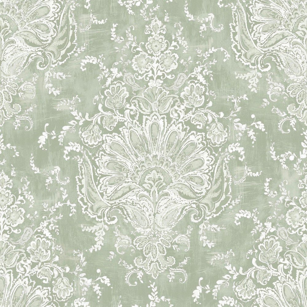 Maddox Wallpaper - Sage - Laura Ashley - 130105 - Premier Wallcovering