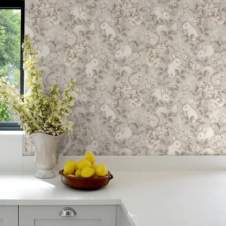 Magic Forest Wallpaper - Nude - Boråstapeter - 6933 - Premier Wallcovering