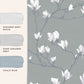Magnolia Grove Wallpaper - Slate - Laura Ashley - 113354 - Premier Wallcovering