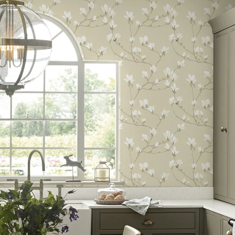 Magnolia Grove Wallpaper - Natural - Laura Ashley - 113353 - Premier Wallcovering