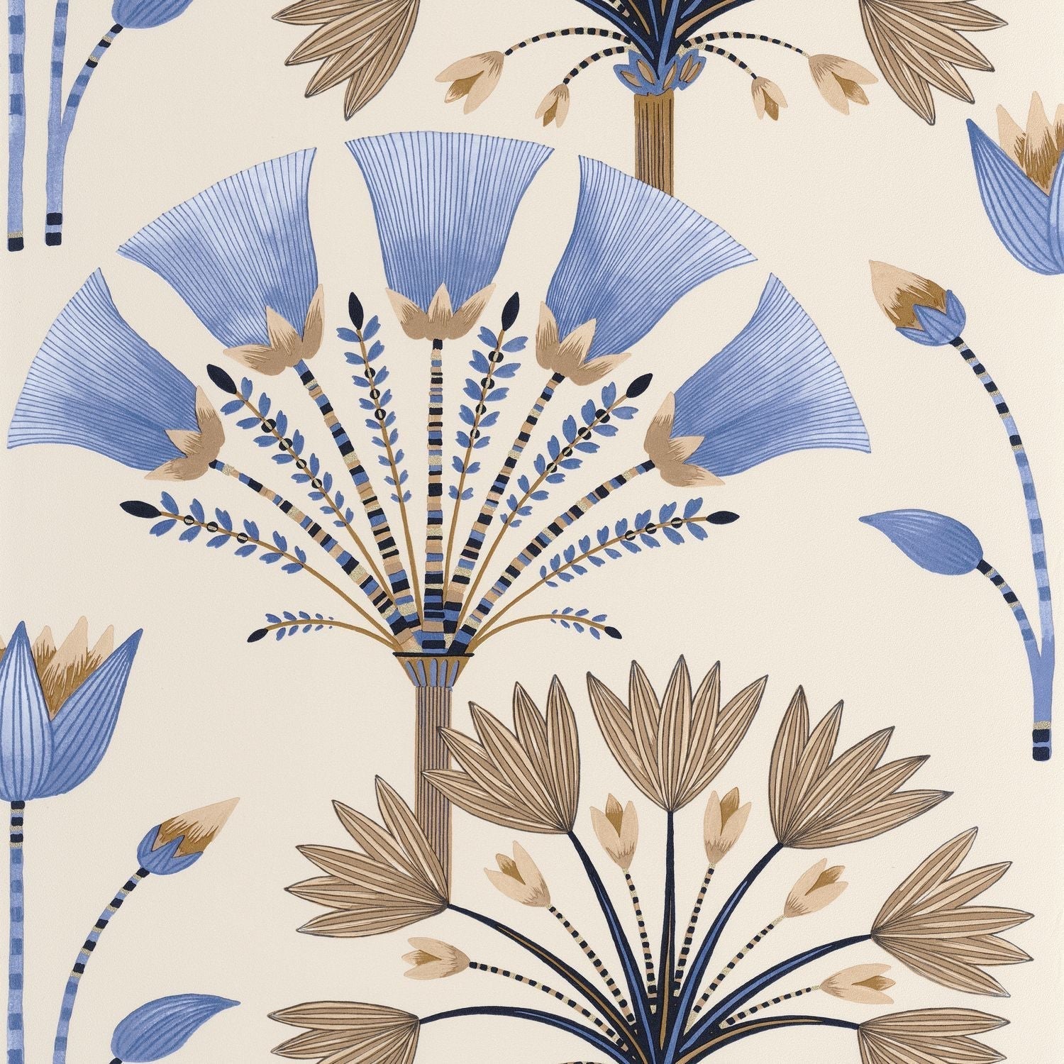 Majestic Wallpaper - Bleu Canard - Caselio - 105276142