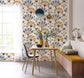 Majestic Wallpaper - Bleu Canard - Caselio - 105276142