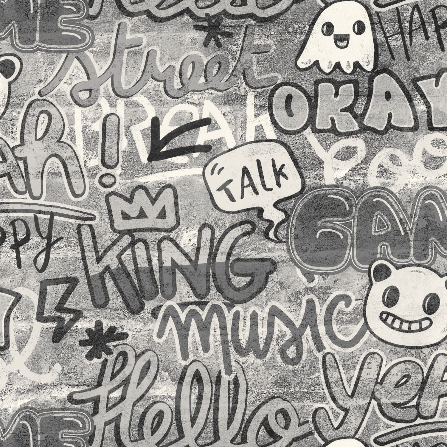 Make It Fun Wallpaper - Noir - Caselio - 103309009