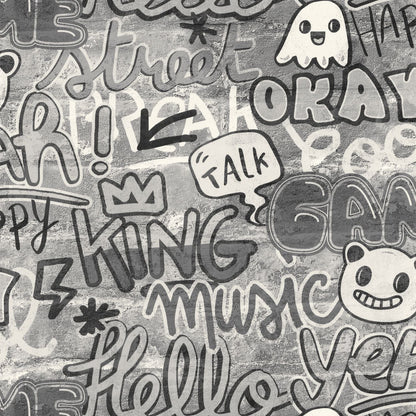 Make It Fun Wallpaper - Noir - Caselio - 103309009