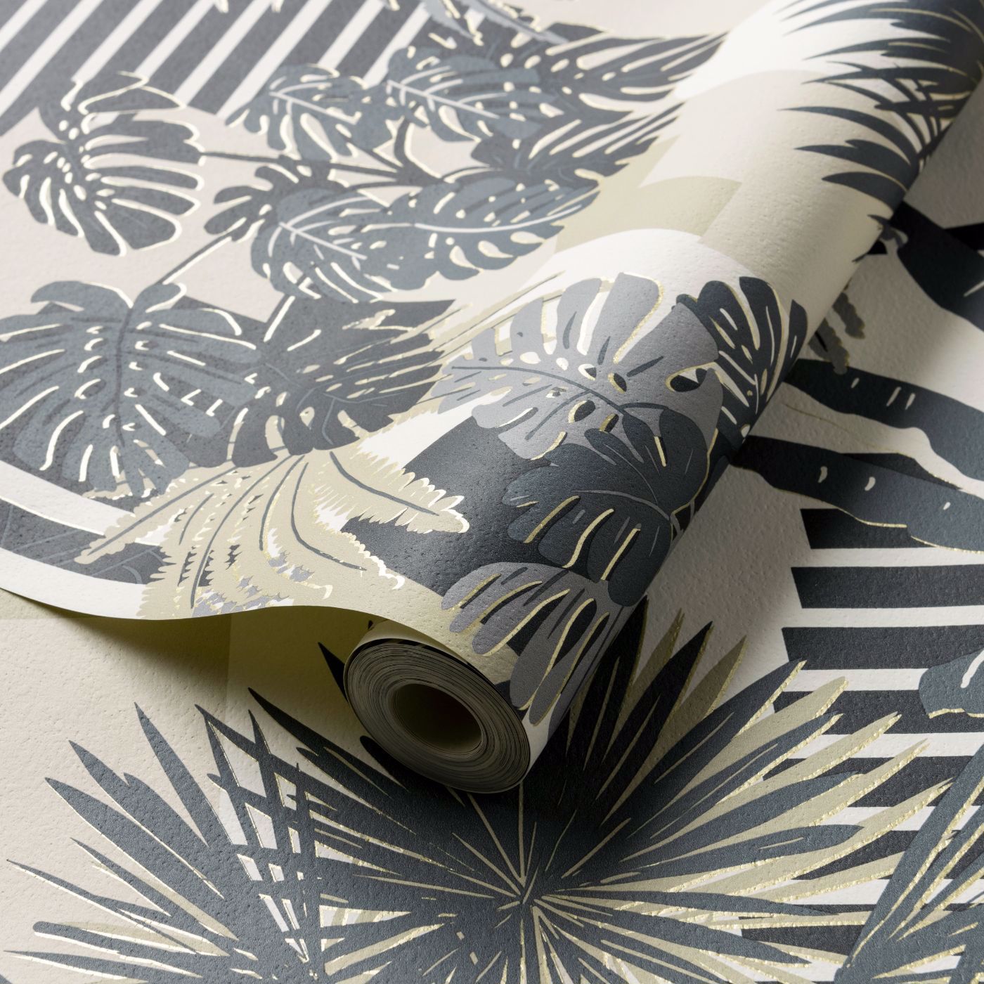 Malindi Wallpaper - Charcoal - Clarke & Clarke - W0186/01 - Premier Wallcovering