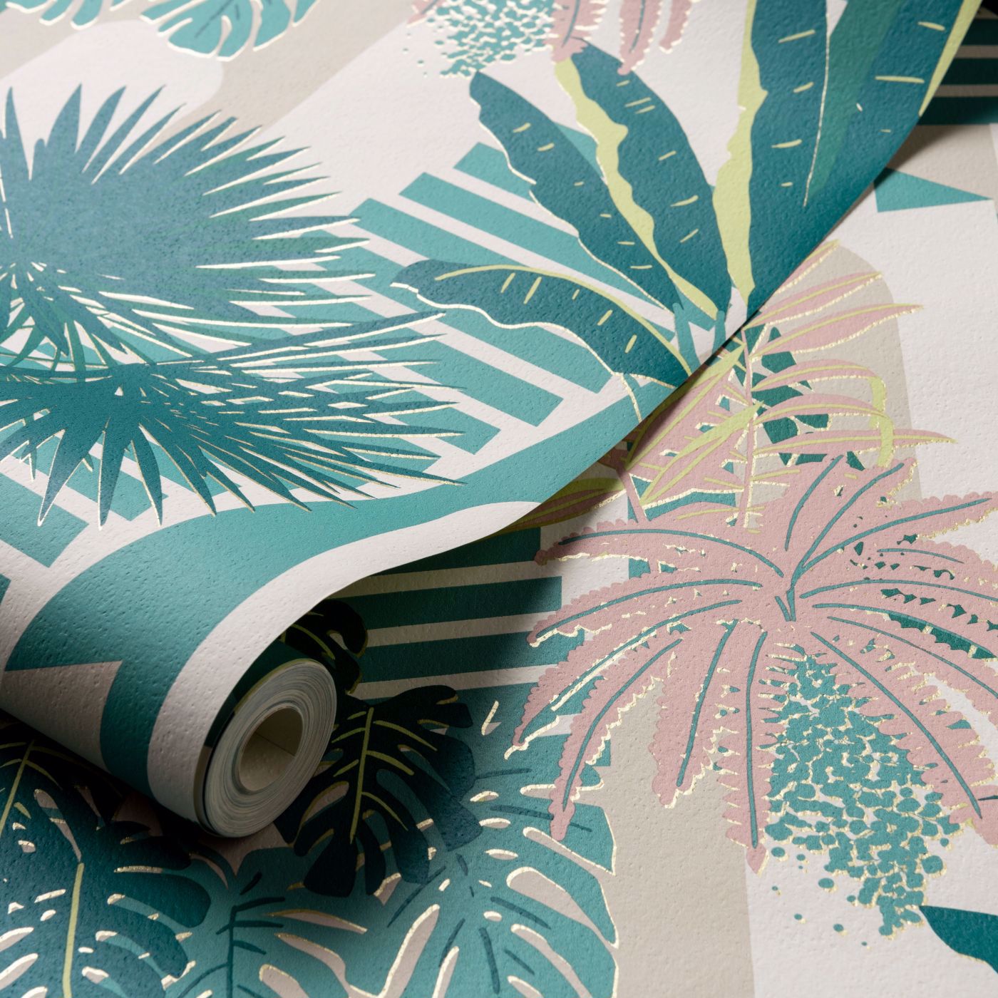 Malindi Wallpaper - Mineral/Blush - Clarke & Clarke - W0186/02 - Premier Wallcovering