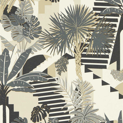 Malindi Wallpaper - Charcoal - Clarke & Clarke - W0186/01 - Premier Wallcovering