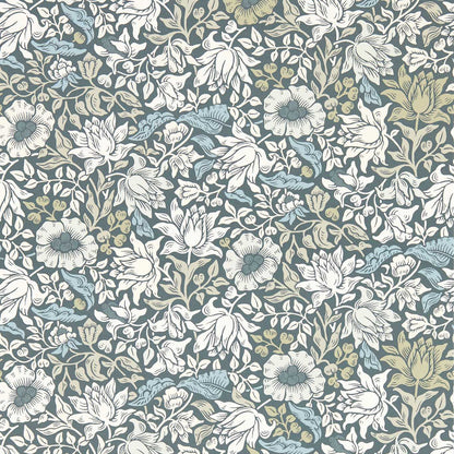 Mallow Wallpaper - Slate/Dove - Clarke & Clarke - W0173/01 - Premier Wallcovering