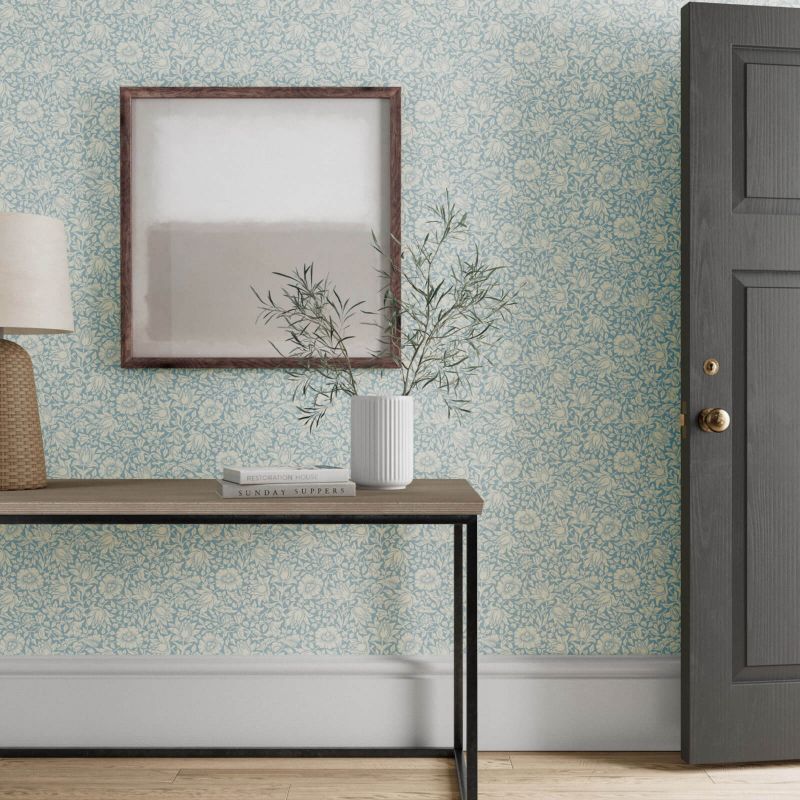 Mallow Wallpaper - Apple Green - Morris & Co - 216678 - Morris Wallpaper