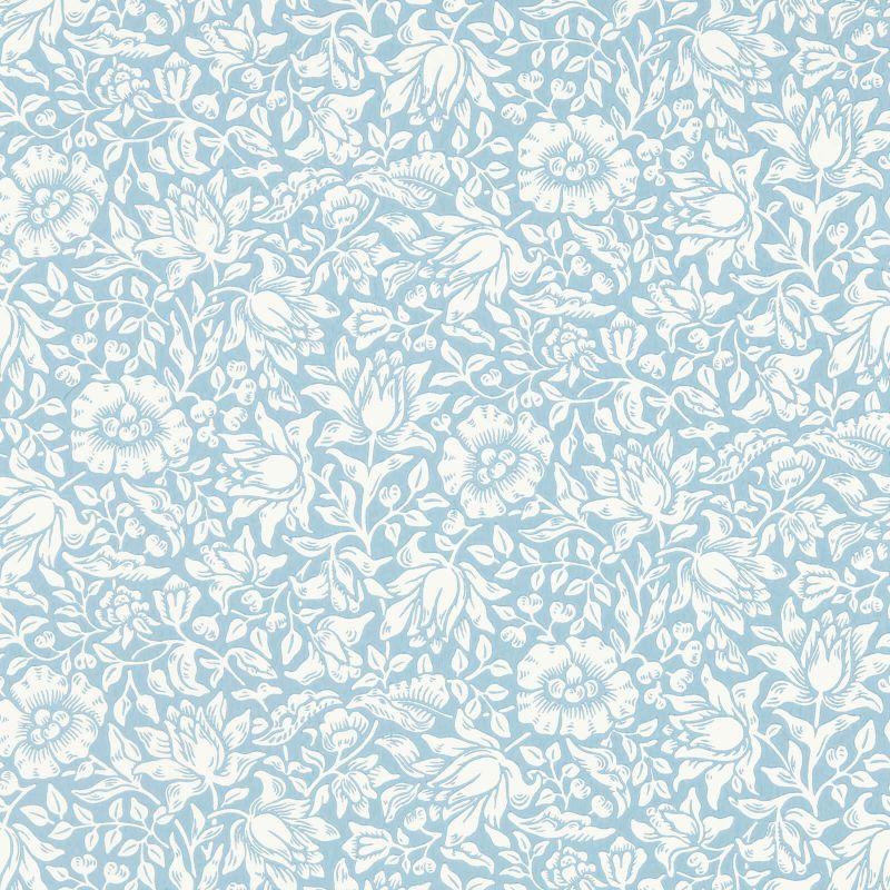 Mallow Wallpaper - Powder Blue - Morris & Co - 217071 - Morris Wallpaper