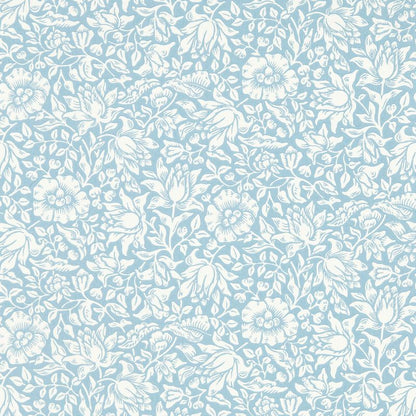 Mallow Wallpaper - Powder Blue - Morris & Co - 217071 - Morris Wallpaper