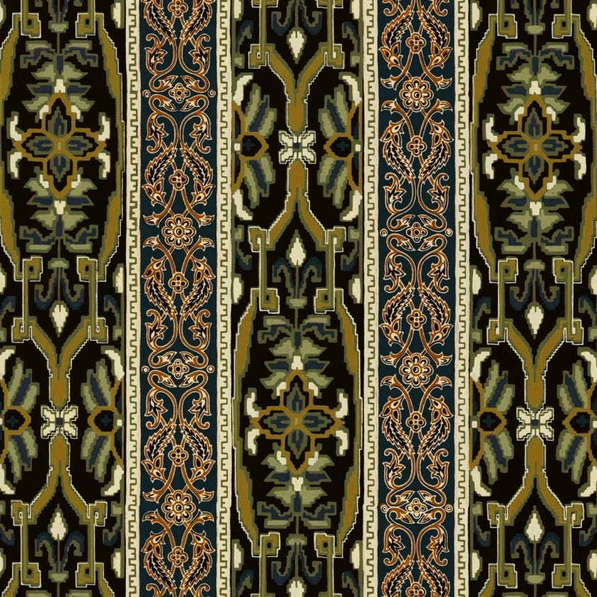 Mamounia Wallpaper - Moss-Green / Black - House of Hackney - 1-WA-MAM-DI-MOS-XXX