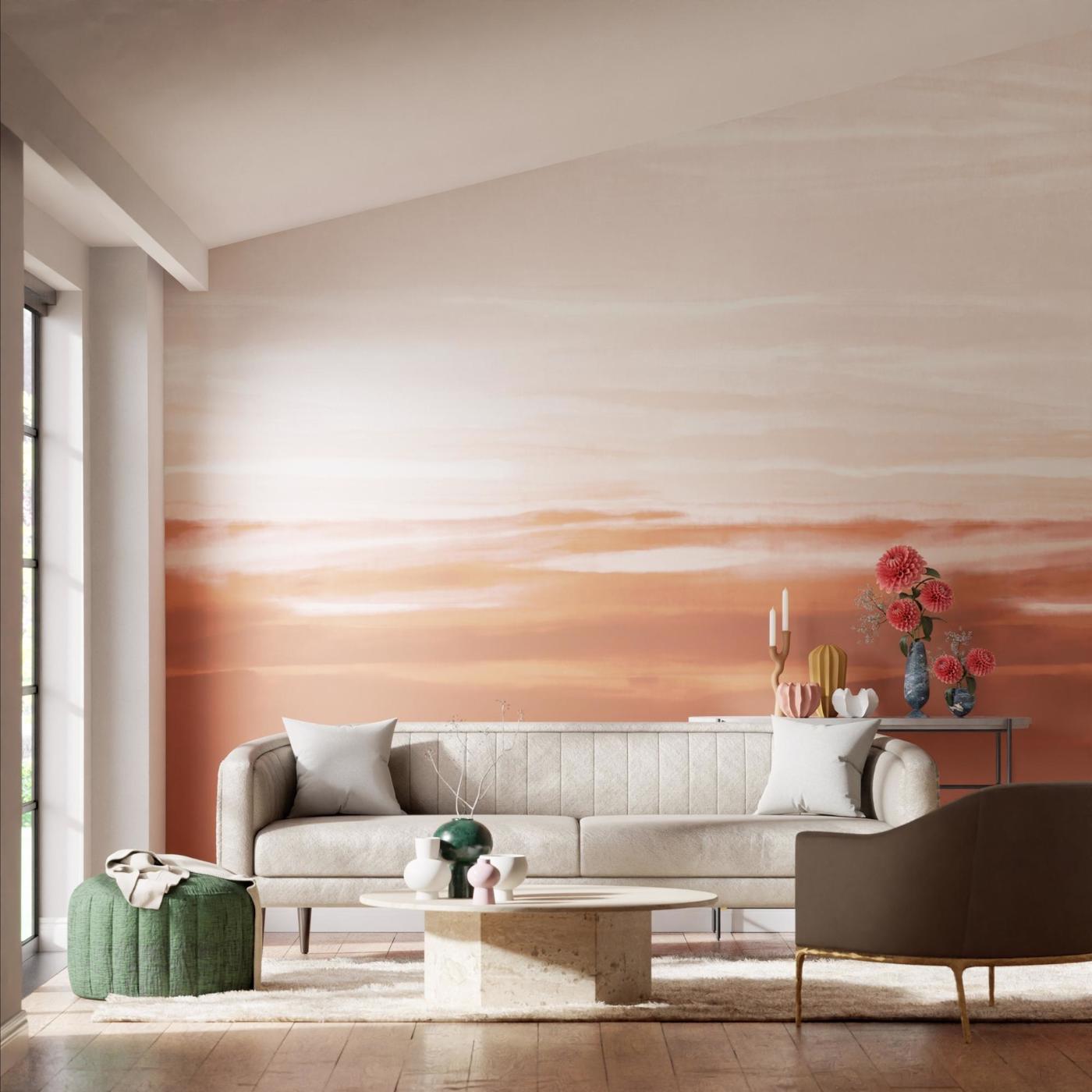 Manzara Wallpaper - Brazilian Rosewood/Bleached Coral - Harlequin - HQN3112918