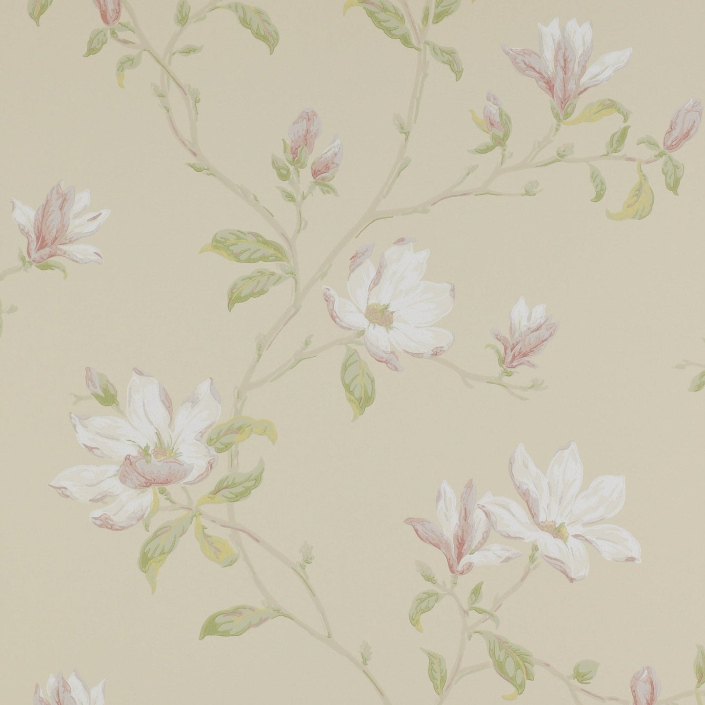 Marchwood Wallpaper - Ivory/Green - Colefax & Fowler - 07976/06 - Premier Wallcovering