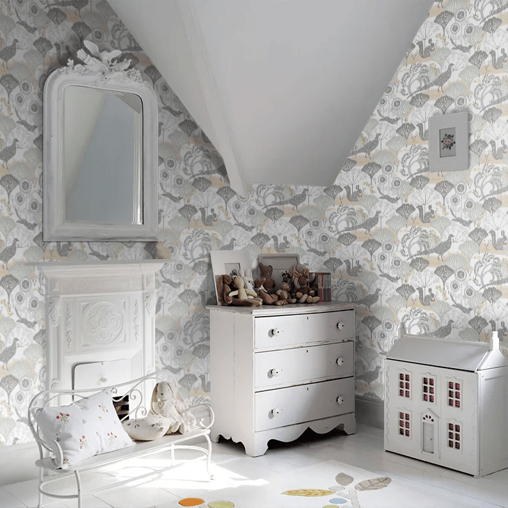 Mardgomma Wallpaper - White - Boråstapeter - 1471 - Premier Wallcovering