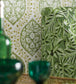 Marguerite Wallpaper - Green/Ivory - Nina Campbell - NCW4304 - 01 - Premier Wallcovering