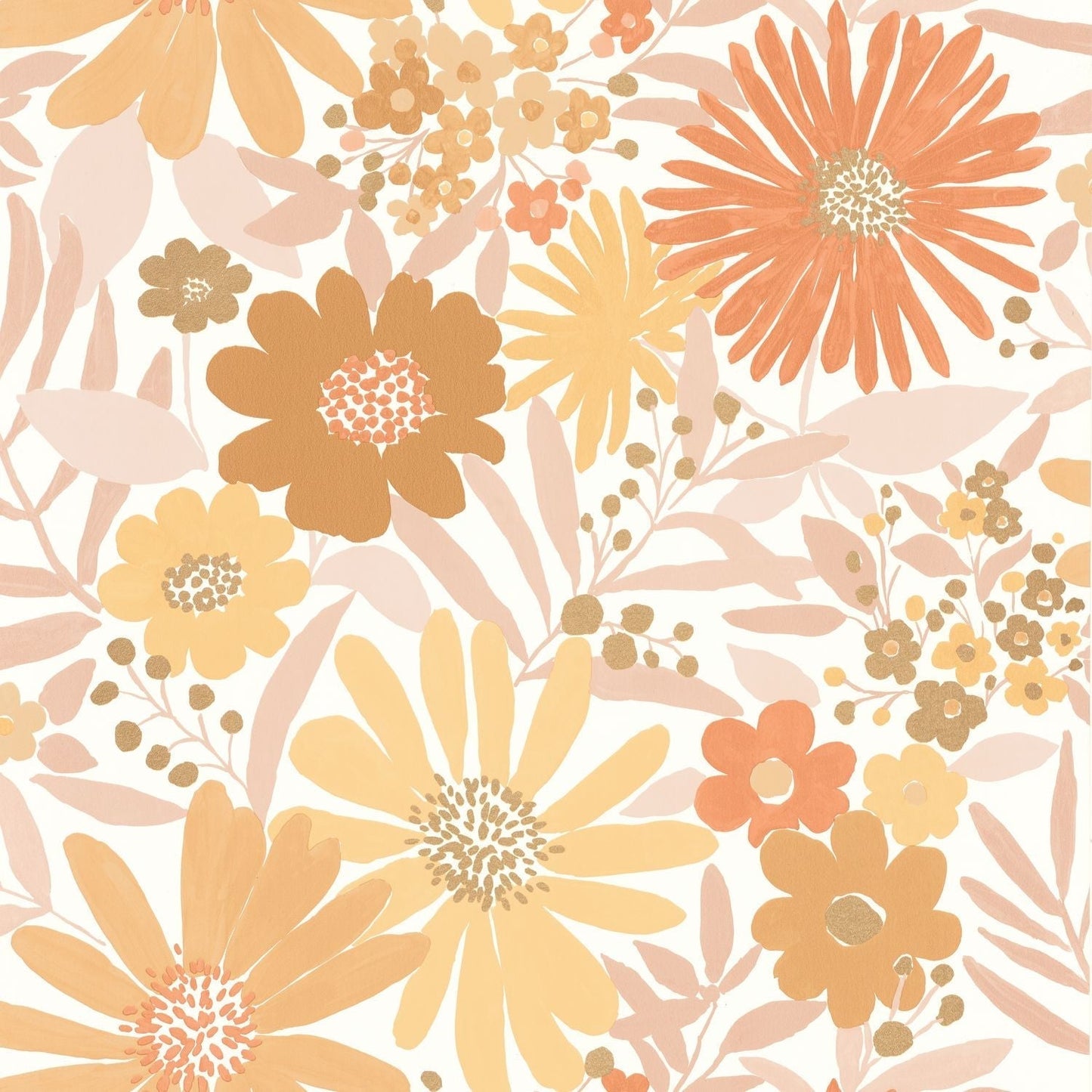 Marguerite Wallpaper - Blanc Roses - Caselio - 104430436