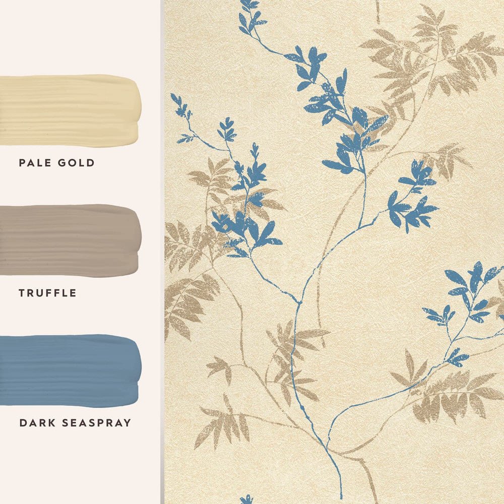 Mari Wallpaper - Gold - Laura Ashley - 119841 - Premier Wallcovering