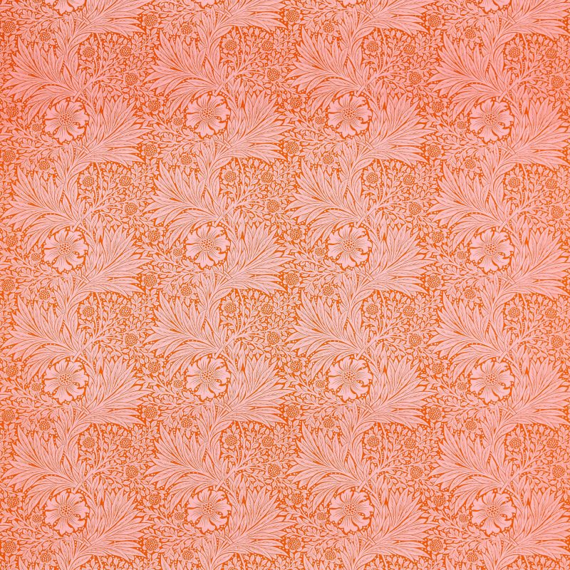 Marigold Fabric - Orange/Pink - Morris & Co - 226844 - Premier Wallcovering