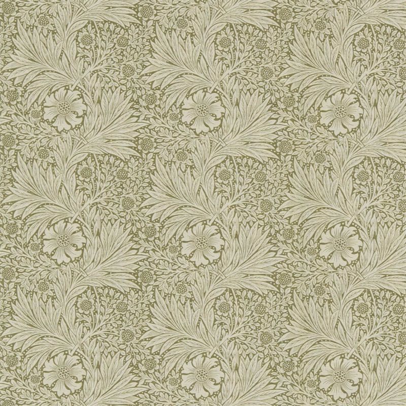 Marigold Fabric - Olive/Linen - Morris & Co - 220318 - Premier Wallcovering