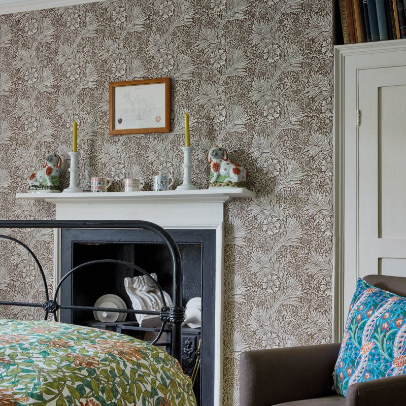 Marigold Wallpaper - Brick/Manilla - 210367 - Morris & Co