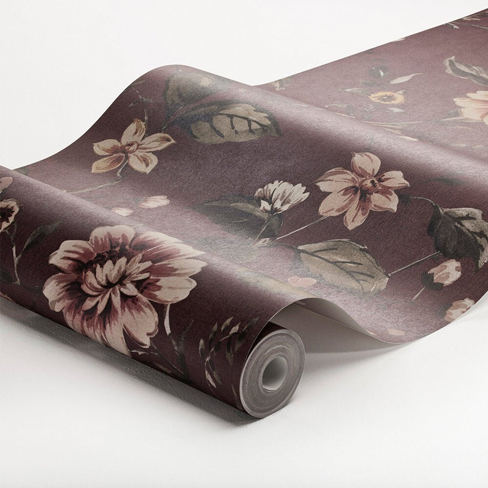 Marion's Mural Wallpaper - Deep Red - Boråstapeter - 3591 - Premier Wallcovering