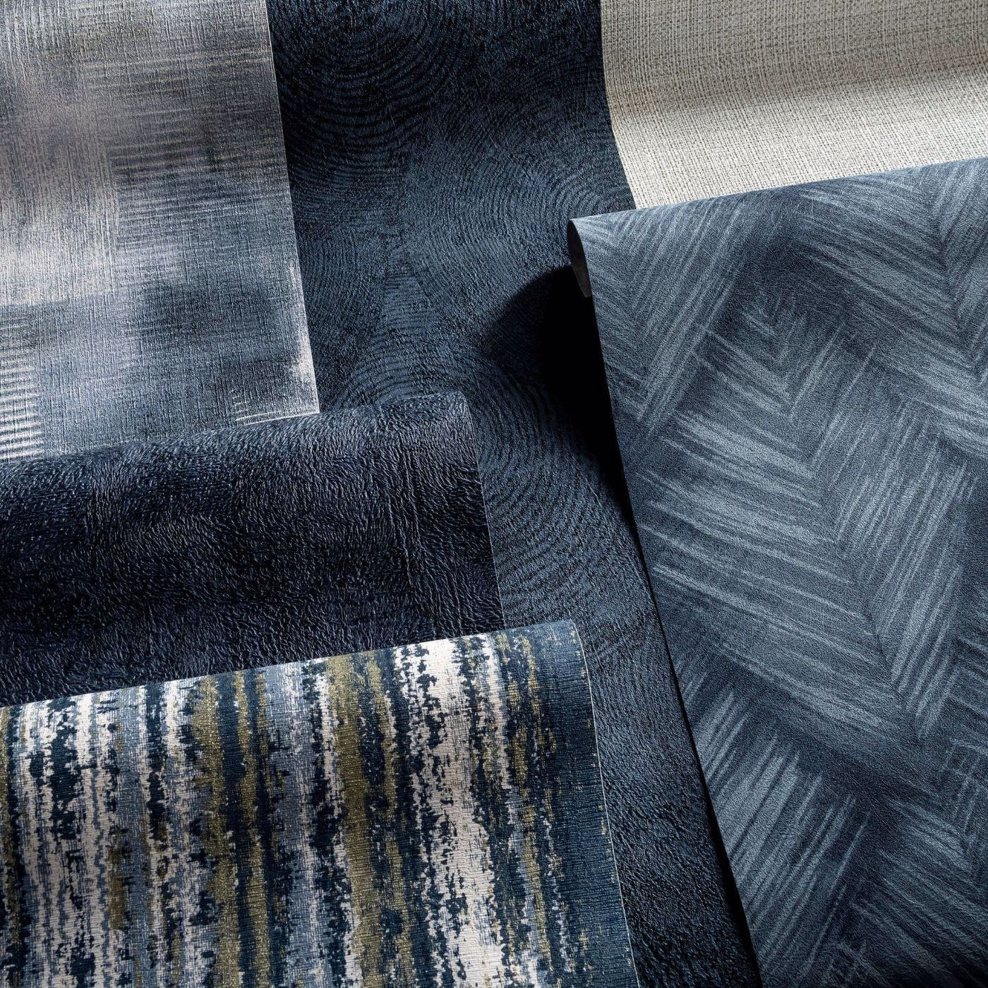 Marmor Wallpaper - Midnight - Clarke & Clarke - W0208/05 - Premier Wallcovering