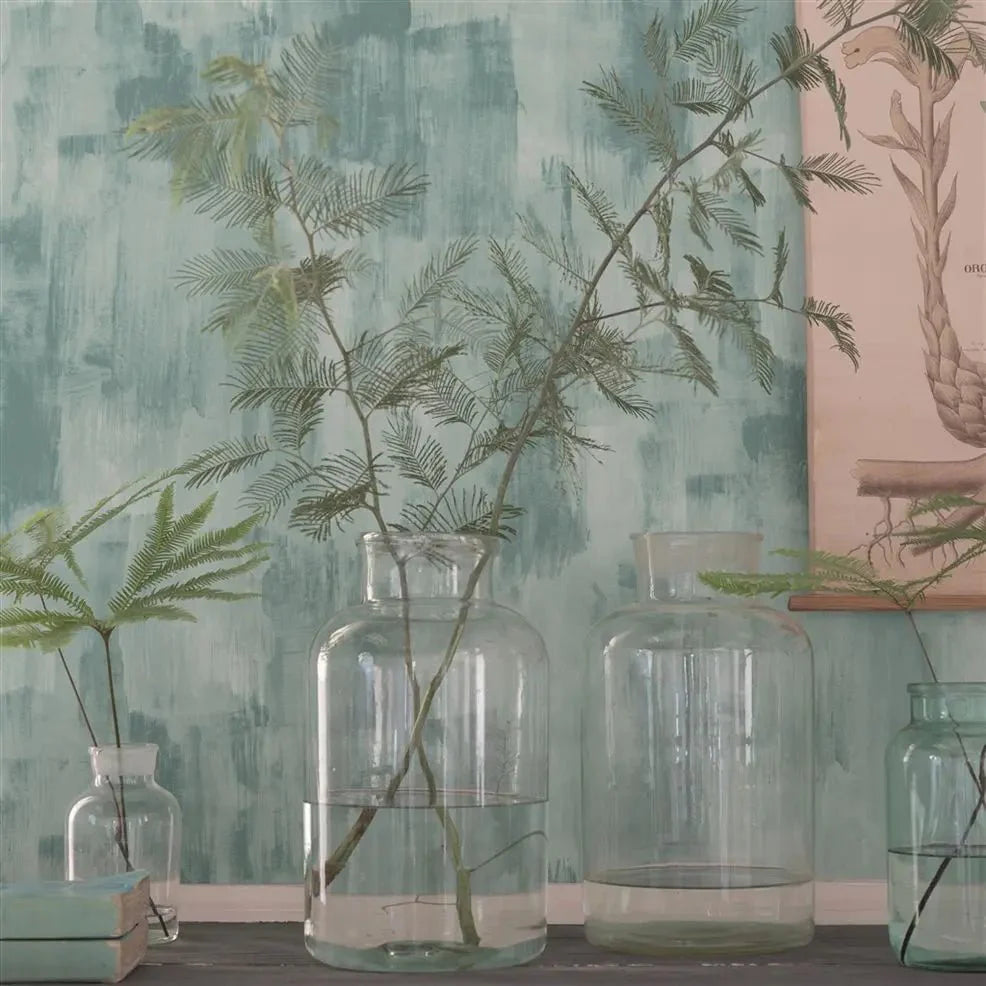 Marmorino Wallpaper - Teal - PDG653/07 - Designers Guild