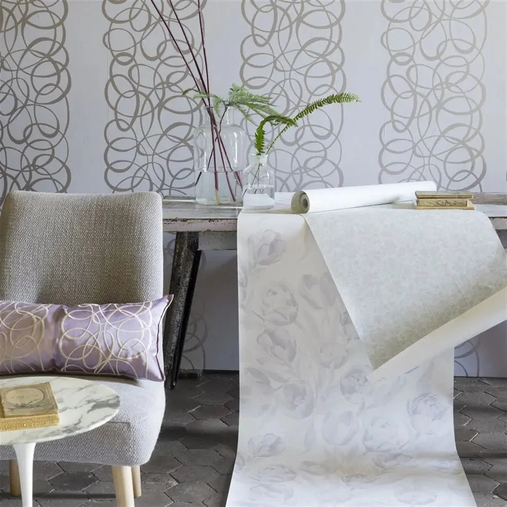 Marquisette Wallpaper - Pale Celadon - PDG689/01 - Designers Guild