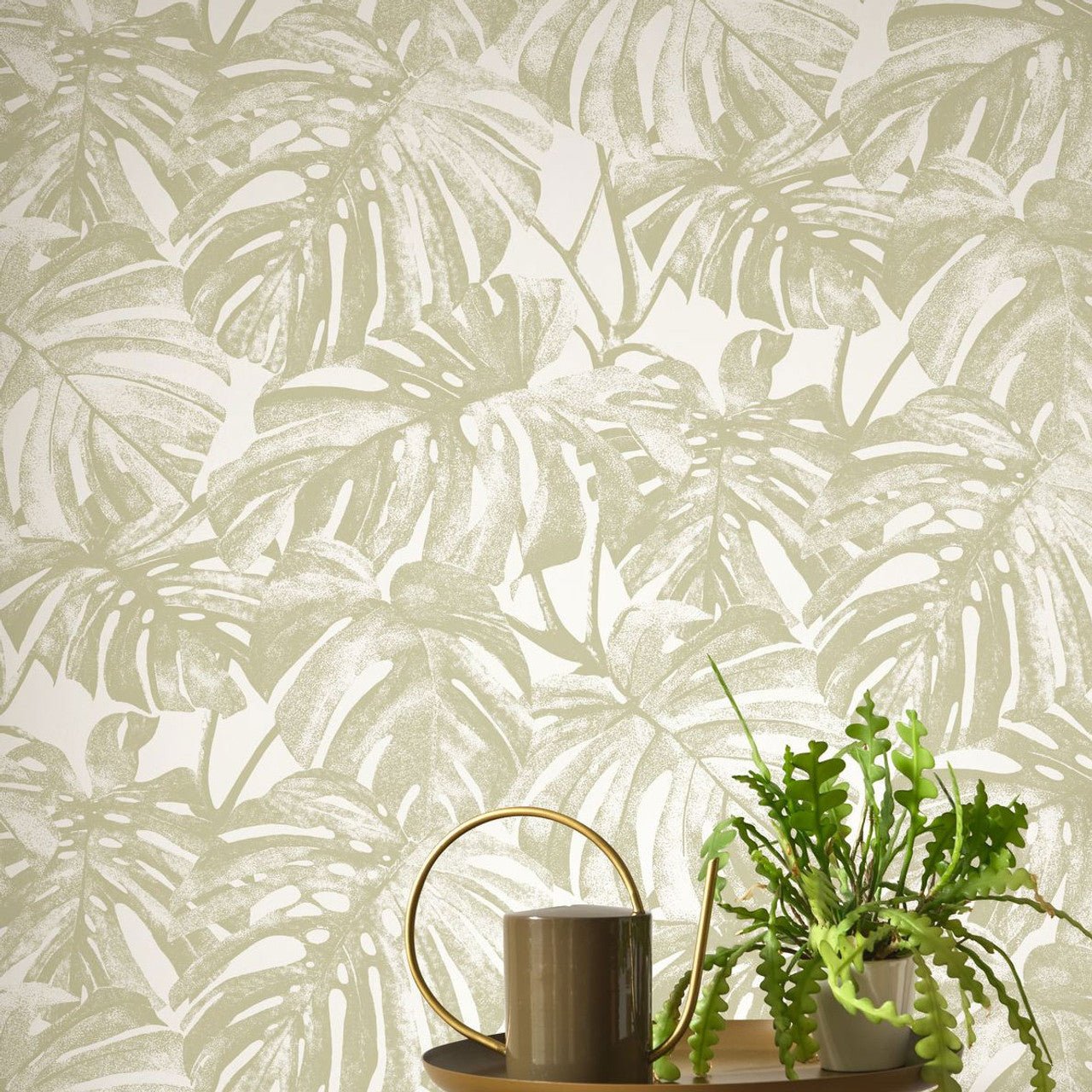 Mata Rio Wallpaper - Vert Lichen - Casadeco - 201797254 - Premier Wallcovering