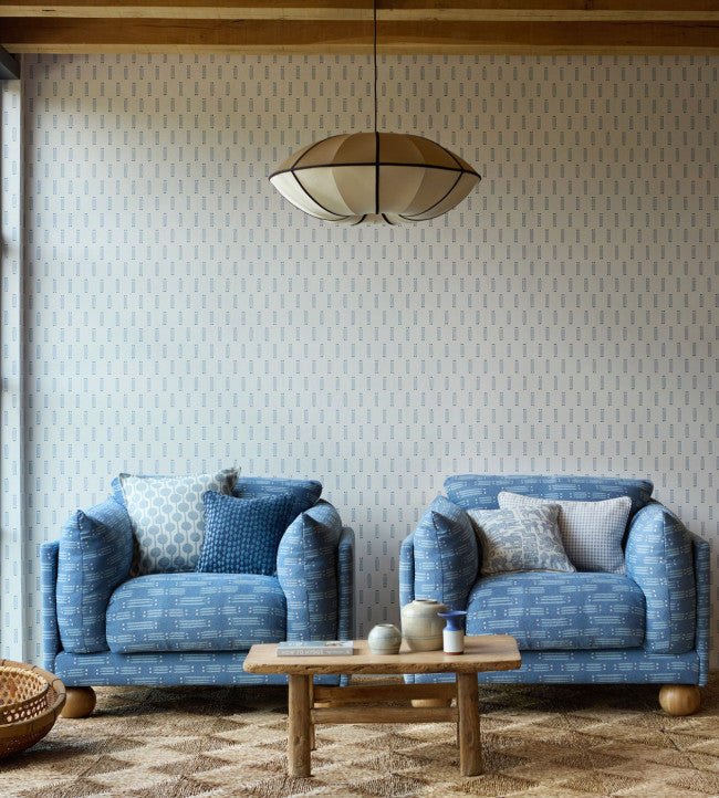 Matchsticks Wallpaper - Denim - Scion - NSCW113281
