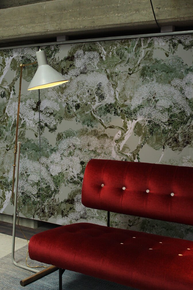 Matzu Tree Superwide Wallpaper - Sage Smirch - Timorous Beasties - DWN/MATZ/OBRN/04 - Premier Wallcovering