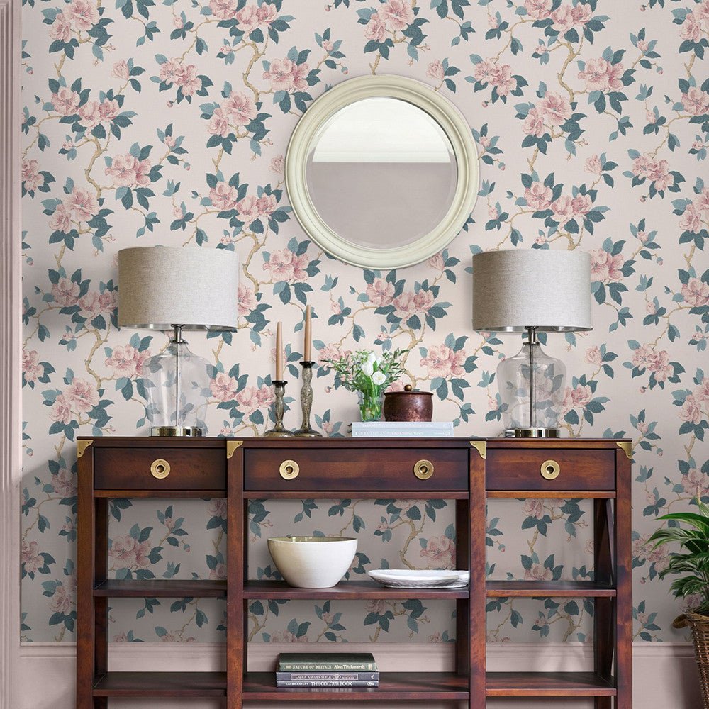 Maya Wallpaper - Linen - Laura Ashley - 130096 - Premier Wallcovering