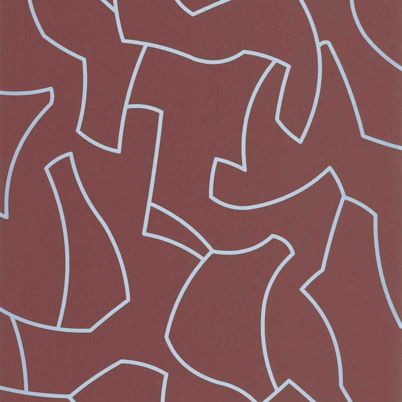 Maze Game Color Game Wallpaper - Bordeaux - Casadeco - 200618606 - Premier Wallcovering