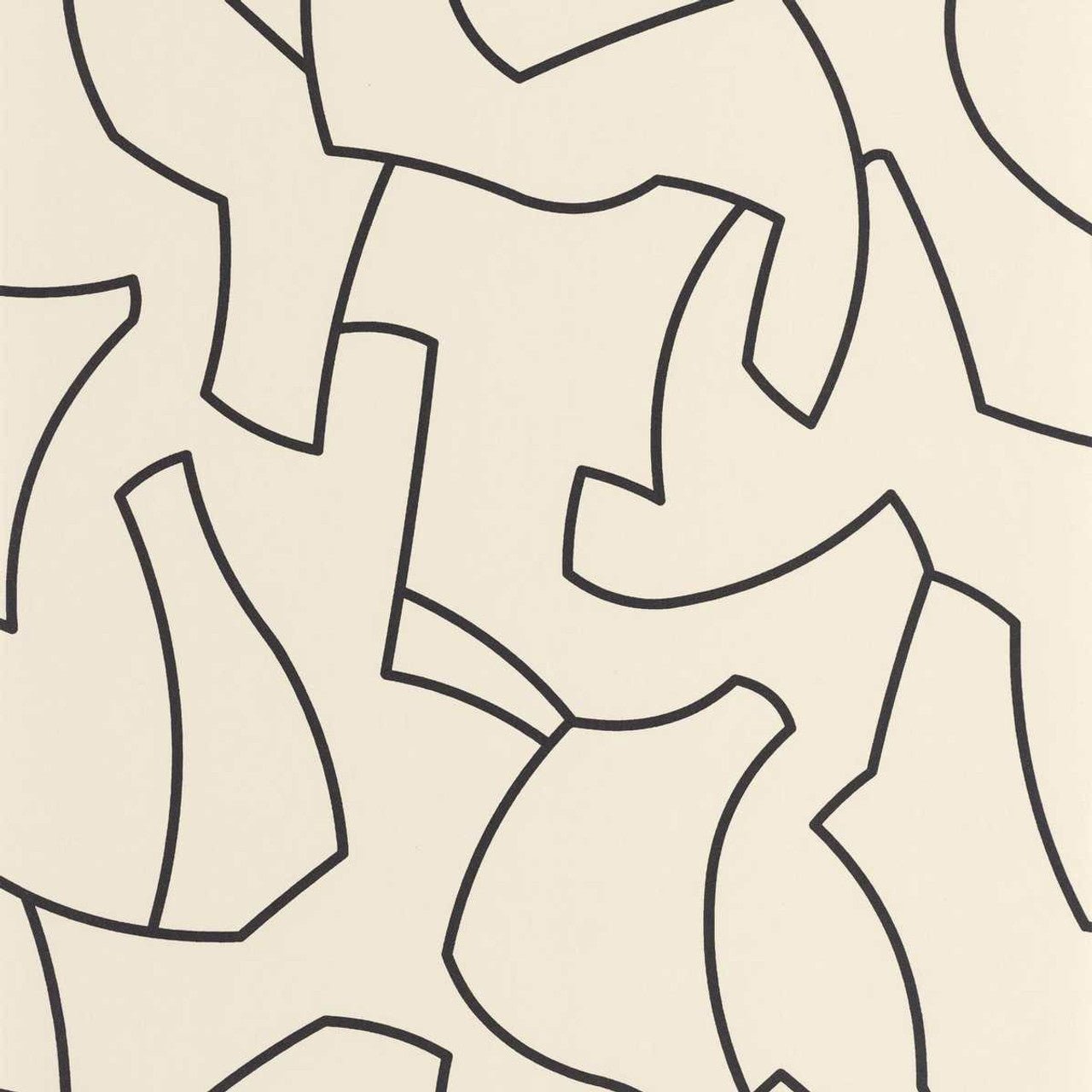 Maze Game Color Game Wallpaper - Noir - Casadeco - 200619009 - Premier Wallcovering