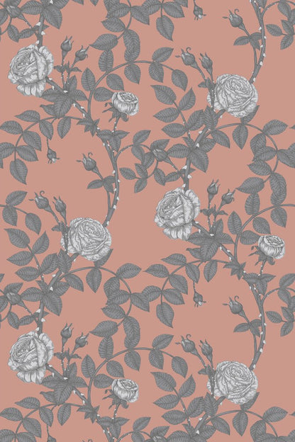 McGegan Rose Fabric - Blush - Timorous Beasties - DIGIP/MCG/LU/01 - Premier Wallcovering