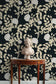 McGegan Rose Wallpaper - Neutrals on Black - Timorous Beasties - HS/MCG/SMM/03 - Premier Wallcovering